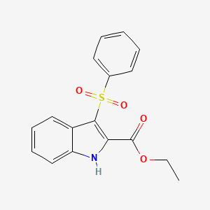 1H-Indole-2-carboxylic acid, 3-(phenylsulfonyl)-, ethyl ester