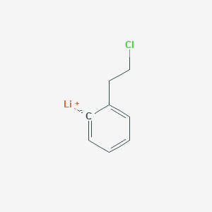 molecular formula C8H8ClLi B14262172 lithium;2-chloroethylbenzene CAS No. 137092-46-7