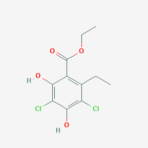 Ethyl 3,5-dichloro-2-ethyl-4,6-dihydroxybenzoate