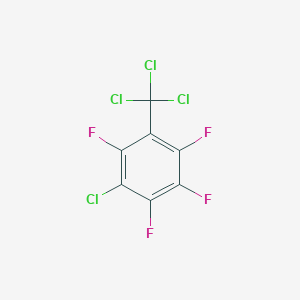 molecular formula C7Cl4F4 B1426222 3-Chloro-2,4,5,6-tetrafluorobenzotrichloride CAS No. 1350637-05-6