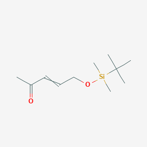 molecular formula C11H22O2Si B14262258 5-{[tert-Butyl(dimethyl)silyl]oxy}pent-3-en-2-one CAS No. 162662-04-6