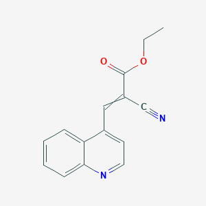 molecular formula C15H12N2O2 B14262269 Ethyl 2-cyano-3-quinolin-4-ylacrylate CAS No. 177616-95-4