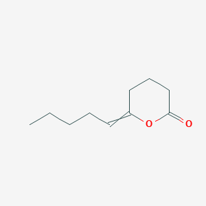 molecular formula C10H16O2 B14262280 6-Pentylideneoxan-2-one CAS No. 163843-08-1