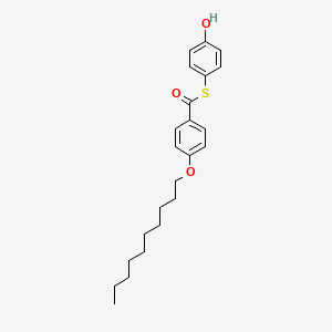 molecular formula C23H30O3S B14262289 S-(4-Hydroxyphenyl) 4-(decyloxy)benzene-1-carbothioate CAS No. 138667-70-6