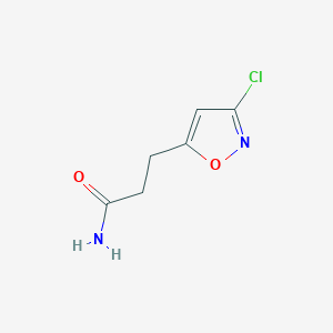 molecular formula C6H7ClN2O2 B1426230 3-(3-Chloroisoxazol-5-yl)propanamide CAS No. 1322604-59-0