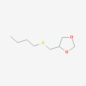 molecular formula C8H16O2S B14262307 4-[(Butylsulfanyl)methyl]-1,3-dioxolane CAS No. 135605-35-5