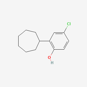 molecular formula C13H17ClO B14262329 Phenol, 4-chloro-2-cycloheptyl- CAS No. 152265-64-0