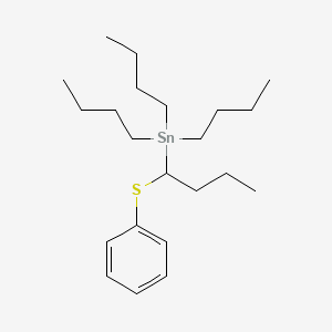 molecular formula C22H40SSn B14262334 Tributyl[1-(phenylsulfanyl)butyl]stannane CAS No. 156943-58-7