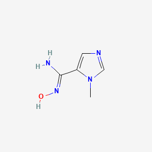 molecular formula C5H8N4O B1426234 N'-羟基-1-甲基-1H-咪唑-5-甲酰胺 CAS No. 888042-28-2