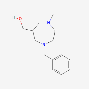 molecular formula C14H22N2O B14262340 1H-1,4-Diazepine-6-methanol, hexahydro-1-methyl-4-(phenylmethyl)- CAS No. 138625-85-1