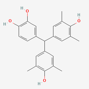 4-[Bis(4-hydroxy-3,5-dimethylphenyl)methyl]benzene-1,2-diol