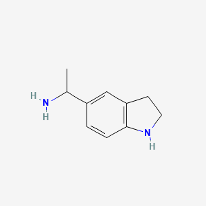 molecular formula C10H14N2 B1426236 1-(2,3-dihydro-1H-indol-5-yl)ethan-1-amine CAS No. 765945-09-3