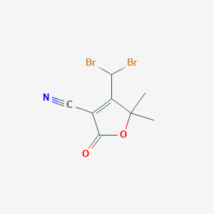 molecular formula C8H7Br2NO2 B14262369 4-(Dibromomethyl)-5,5-dimethyl-2-oxo-2,5-dihydrofuran-3-carbonitrile CAS No. 138473-50-4