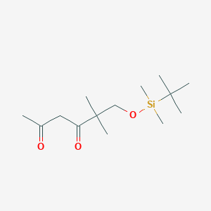 molecular formula C14H28O3Si B14262383 2,4-Hexanedione, 6-[[(1,1-dimethylethyl)dimethylsilyl]oxy]-5,5-dimethyl- CAS No. 206255-40-5