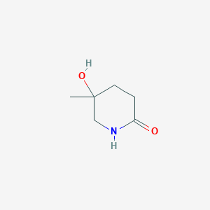 molecular formula C6H11NO2 B1426239 5-羟基-5-甲基哌啶-2-酮 CAS No. 501435-45-6