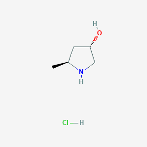 molecular formula C5H12ClNO B1426241 (3S,5S)-5-甲基吡咯烷-3-醇盐酸盐 CAS No. 1107658-77-4