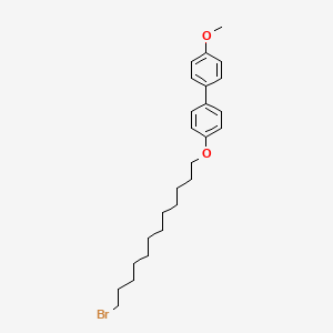 molecular formula C25H35BrO2 B14262415 4-[(12-Bromododecyl)oxy]-4'-methoxy-1,1'-biphenyl CAS No. 134254-01-6