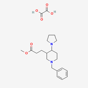 molecular formula C22H32N2O6 B1426243 Methyl 3-(1-benzyl-4-pyrrolidin-1-ylpiperidin-3-yl)propanoate oxalate CAS No. 1332530-18-3