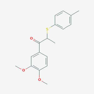 1-Propanone, 1-(3,4-dimethoxyphenyl)-2-[(4-methylphenyl)thio]-