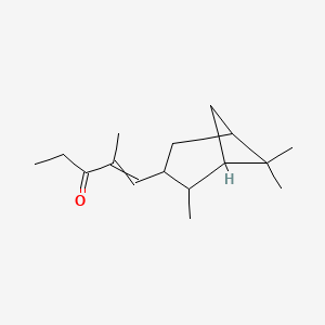 molecular formula C16H26O B14262478 2-Methyl-1-(2,6,6-trimethylbicyclo[3.1.1]heptan-3-yl)pent-1-en-3-one CAS No. 140896-14-6