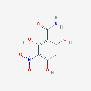 molecular formula C7H6N2O6 B14262493 2,4,6-Trihydroxy-3-nitrobenzamide CAS No. 136850-51-6