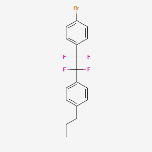 molecular formula C17H15BrF4 B14262498 1-Bromo-4-[1,1,2,2-tetrafluoro-2-(4-propylphenyl)ethyl]benzene CAS No. 153654-93-4