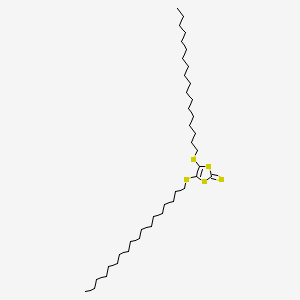 molecular formula C39H74S5 B14262507 4,5-Bis(octadecylsulfanyl)-2H-1,3-dithiole-2-thione CAS No. 159846-13-6