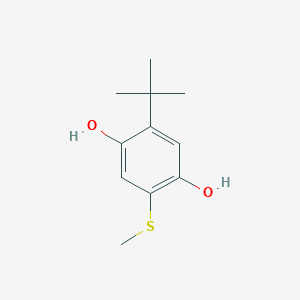 molecular formula C11H16O2S B14262522 2-tert-Butyl-5-(methylsulfanyl)benzene-1,4-diol CAS No. 139035-72-6