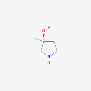 molecular formula C5H11NO B1426255 (3R)-3-甲基吡咯烷-3-醇 CAS No. 392338-65-7