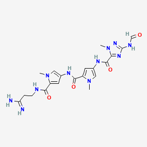 1H-1,2,4-Triazole-5-carboxamide, N-(5-(((5((-amino-3-iminopropyl)amino)carbonyl)-1-methyl-1H-pyrrol-3-yl)amino)carbonyl)-1-methyl-1H-pyrrol-3-yl)-3-(formylamino)-1-methyl-