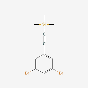 molecular formula C11H12Br2Si B14262574 Silane, [(3,5-dibromophenyl)ethynyl]trimethyl- CAS No. 135853-29-1