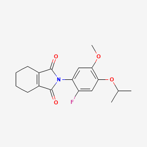 1H-Isoindole-1,3(2H)-dione, 2-(2-fluoro-5-methoxy-4-(1-methylethoxy)phenyl)-4,5,6,7-tetrahydro-