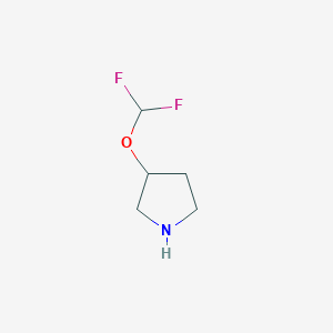 molecular formula C5H9F2NO B1426259 3-(Difluoromethoxy)pyrrolidine CAS No. 1206594-98-0