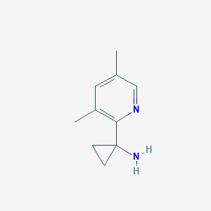 molecular formula C10H14N2 B1426260 1-(3,5-二甲基吡啶-2-基)环丙-1-胺 CAS No. 1266203-58-0