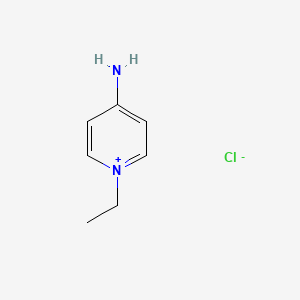 molecular formula C7H11ClN2 B14262634 4-Amino-1-ethylpyridin-1-ium chloride CAS No. 133804-81-6