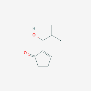 molecular formula C9H14O2 B14262637 2-Cyclopenten-1-one, 2-(1-hydroxy-2-methylpropyl)- CAS No. 152539-90-7