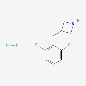 molecular formula C10H12Cl2FN B1426264 3-[(2-氯-6-氟苯基)甲基]氮杂环丁烷盐酸盐 CAS No. 1354951-33-9