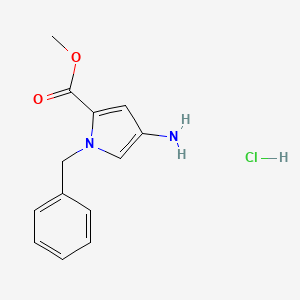 molecular formula C13H15ClN2O2 B1426265 methyl 4-amino-1-benzyl-1H-pyrrole-2-carboxylate hydrochloride CAS No. 1354949-63-5