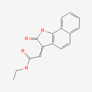 molecular formula C16H12O4 B14262684 Ethyl (2-oxonaphtho[1,2-b]furan-3(2H)-ylidene)acetate CAS No. 137676-07-4