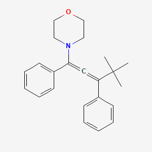 molecular formula C23H27NO B14262712 4-(4,4-Dimethyl-1,3-diphenylpenta-1,2-dien-1-yl)morpholine CAS No. 131319-44-3