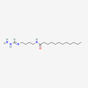 molecular formula C17H36N4O B14262745 N-{4-[(E)-(Hydrazinylmethylidene)amino]butyl}dodecanamide CAS No. 159858-54-5