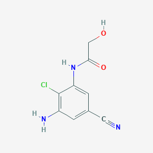 molecular formula C9H8ClN3O2 B14262753 Acetamide, N-(3-amino-2-chloro-5-cyanophenyl)-2-hydroxy- CAS No. 133568-82-8