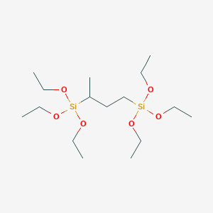 molecular formula C16H38O6Si2 B14262761 Triethoxy(4-triethoxysilylbutan-2-yl)silane CAS No. 137963-74-7