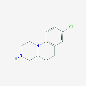 molecular formula C12H15ClN2 B14262784 8-Chloro-2,3,4,4a,5,6-hexahydro-1H-pyrazino[1,2-a]quinoline CAS No. 184899-17-0