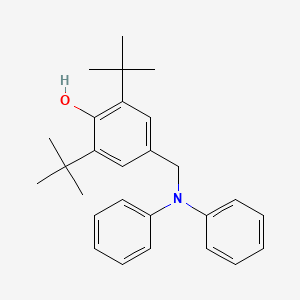 molecular formula C27H33NO B14262787 2,6-Di-tert-butyl-4-[(diphenylamino)methyl]phenol CAS No. 150300-60-0