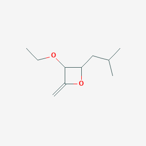 molecular formula C10H18O2 B14262796 3-Ethoxy-2-methylidene-4-(2-methylpropyl)oxetane CAS No. 185449-73-4