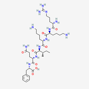 molecular formula C38H66N12O8 B14262804 N~5~-(Diaminomethylidene)-L-ornithyl-L-lysyl-L-lysyl-L-isoleucyl-L-glutaminyl-L-phenylalanine CAS No. 189757-52-6