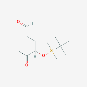 molecular formula C12H24O3Si B14262819 4-{[tert-Butyl(dimethyl)silyl]oxy}-5-oxohexanal CAS No. 137776-45-5