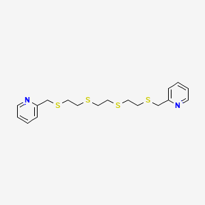 molecular formula C18H24N2S4 B14262873 2,2'-(2,5,8,11-Tetrathiadodecane-1,12-diyl)dipyridine CAS No. 151777-56-9