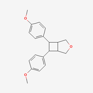 molecular formula C20H22O3 B14262878 6,7-Bis(4-methoxyphenyl)-3-oxabicyclo[3.2.0]heptane CAS No. 151433-36-2